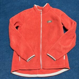L.L. Bean Coral Fleece Jacket Size M regular woman